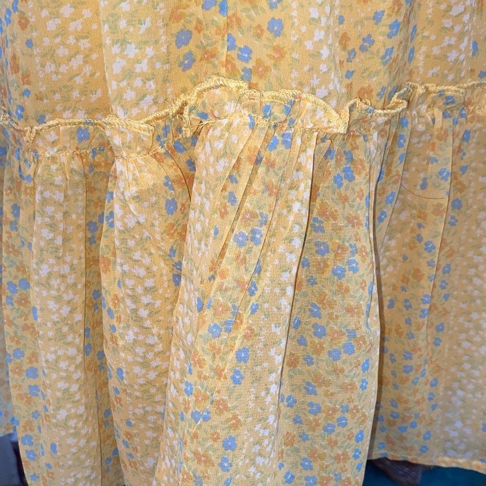 Japna Yellow Floral Mini Dress - Picture 8 of 15